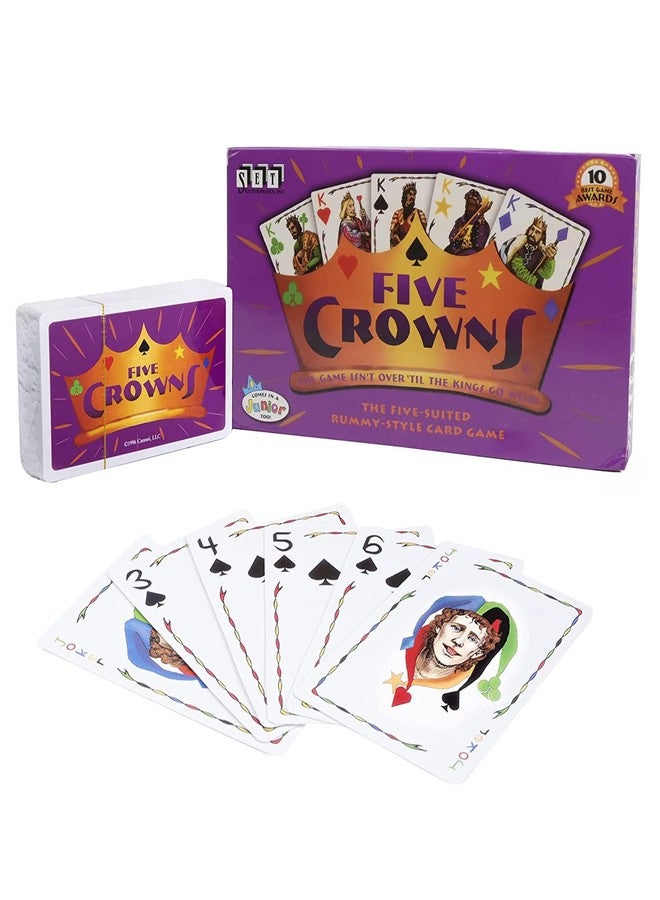 NVF® Five Crowns Card Game | Family-Friendly Strategy & Rummy Style Game with 5 Suits - Spades, Clubs, Hearts, Diamonds & Stars | Fun Party Game for Kids & Adults | 3+ Players - Image 2